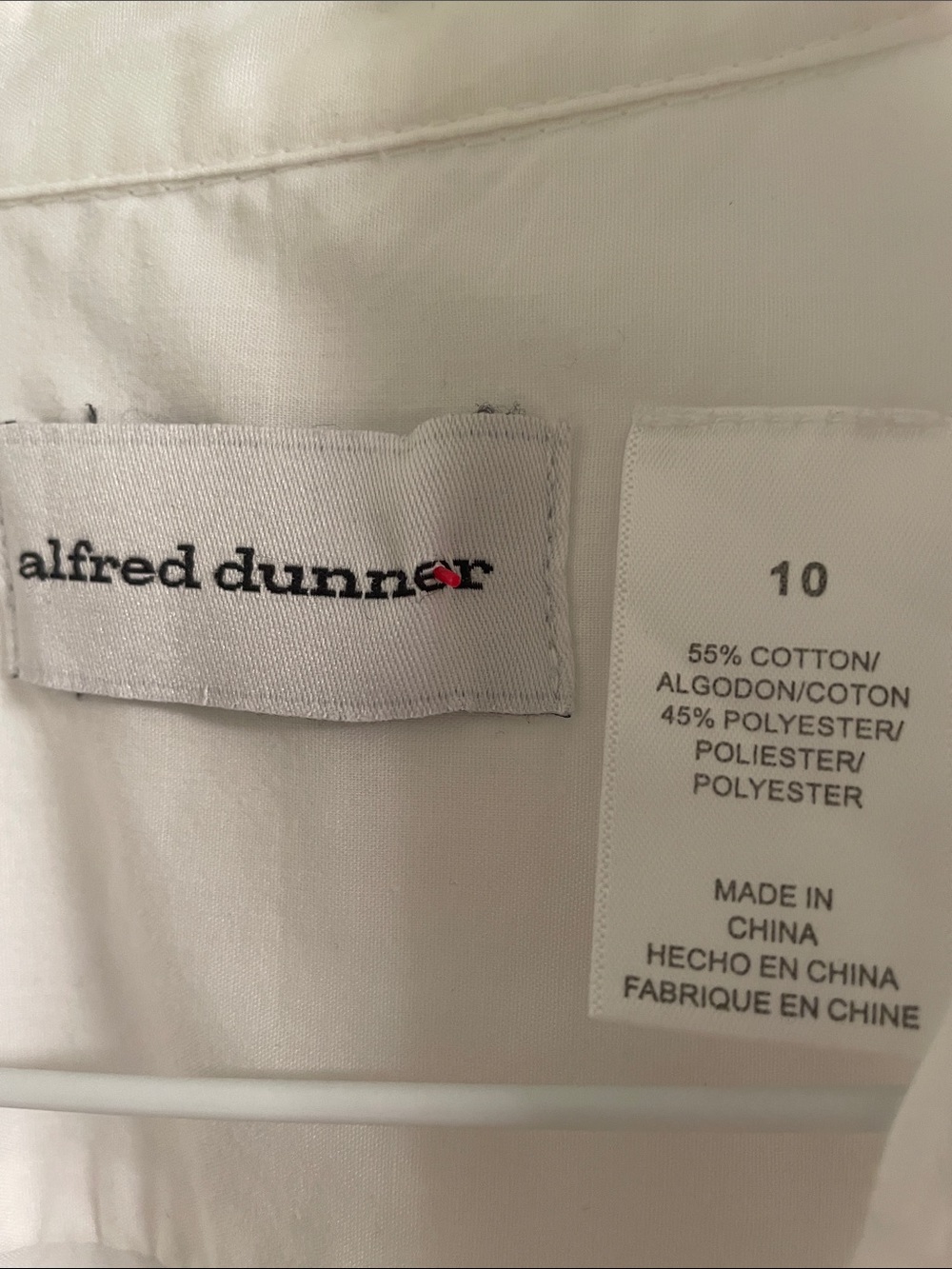 Alfred Dunner White Men’s Dress Shirt - Classic Collared Button-Up